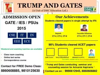 TRUMP AND GATES (A Unit of DMC Education Ltd.)
