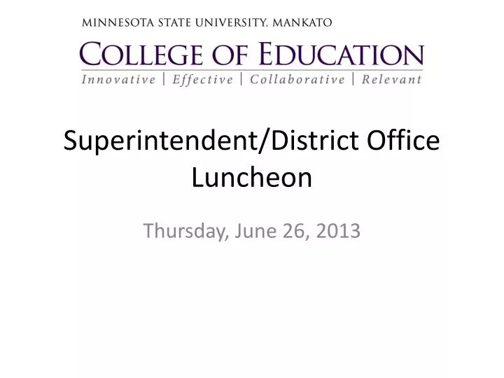 superintendent district office luncheon