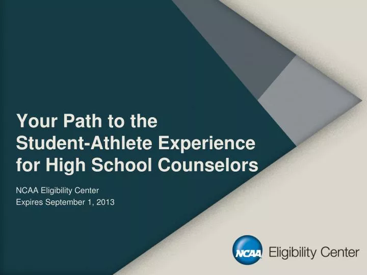 your path to the student athlete experience for high school counselors