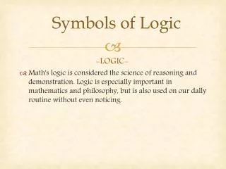 symbols of logic