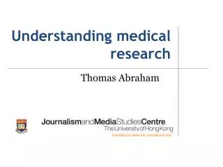 Understanding medical research