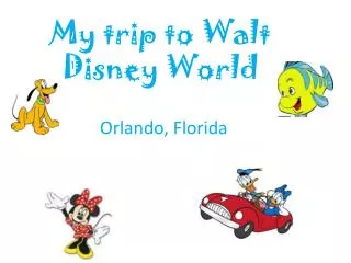 My trip to Walt Disney W orld