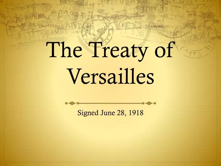 the treaty of versailles