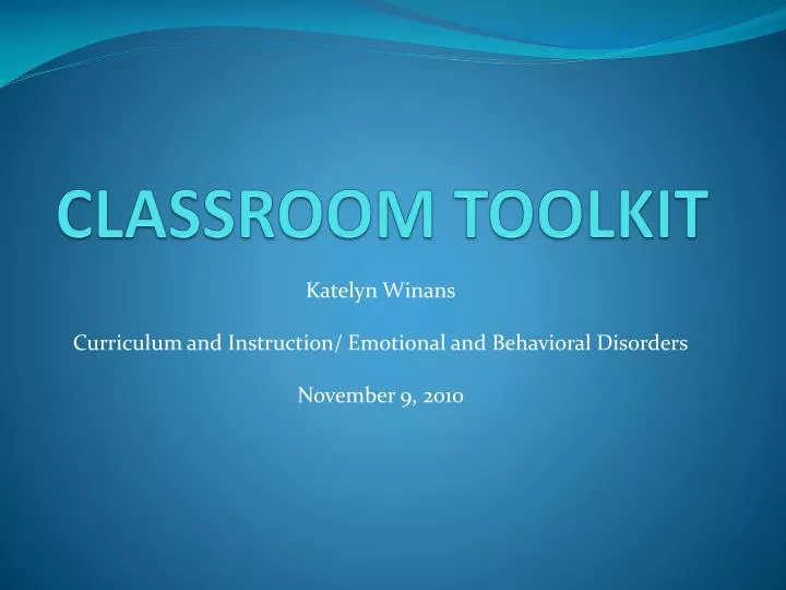 classroom toolkit