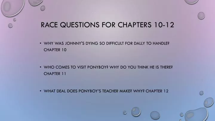 race questions for chapters 10 12