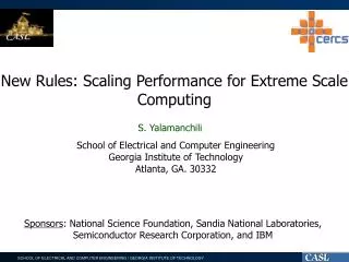 New Rules: Scaling Performance for Extreme Scale Computing