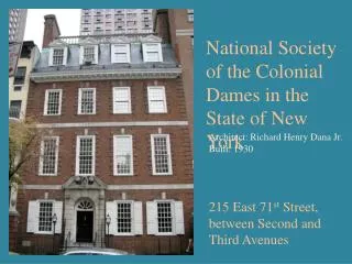 National Society of the Colonial Dames in the State of New York