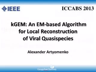 kGEM : An EM-based Algorithm for Local Reconstruction of Viral Quasispecies