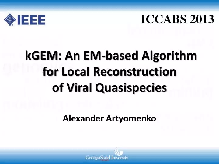 kgem an em based algorithm for local reconstruction of viral quasispecies