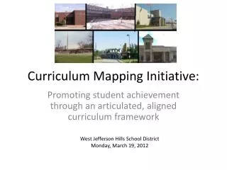 Curriculum Mapping Initiative: