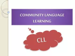 COMMUNITY LANGUAGE LEARNING
