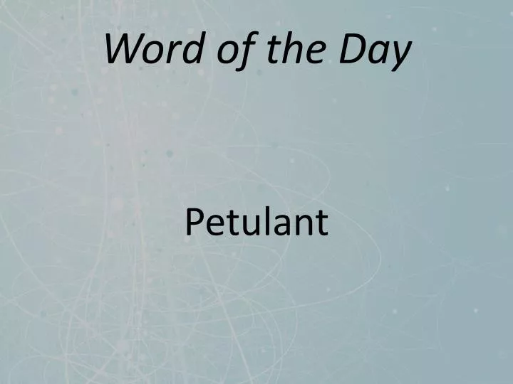 word of the day