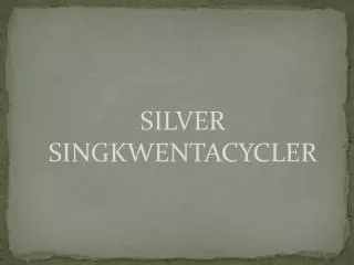 SILVER SINGKWENTACYCLER