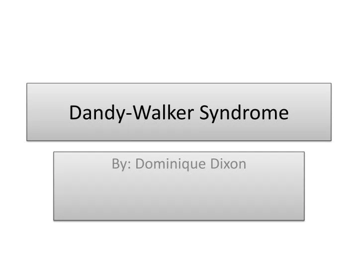 dandy walker syndrome