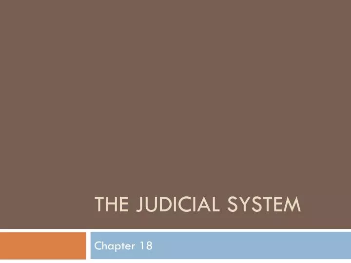 the judicial system
