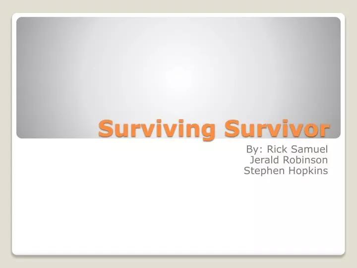 Surviving Survivor