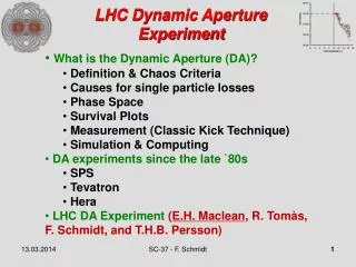 LHC Dynamic Aperture Experiment