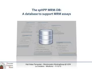 The spHPP MRM-DB: A database to support MRM assays