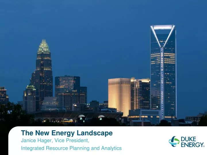 the new energy landscape
