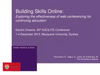 Building Skills Online: