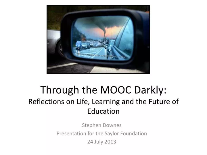 through the mooc darkly reflections on life learning and the future of education