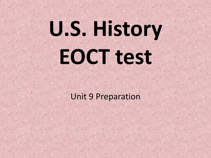 u s history eoct test