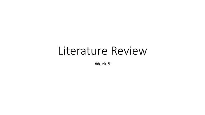 literature review