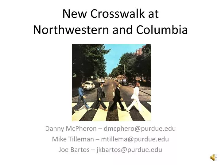 new crosswalk at northwestern and columbia