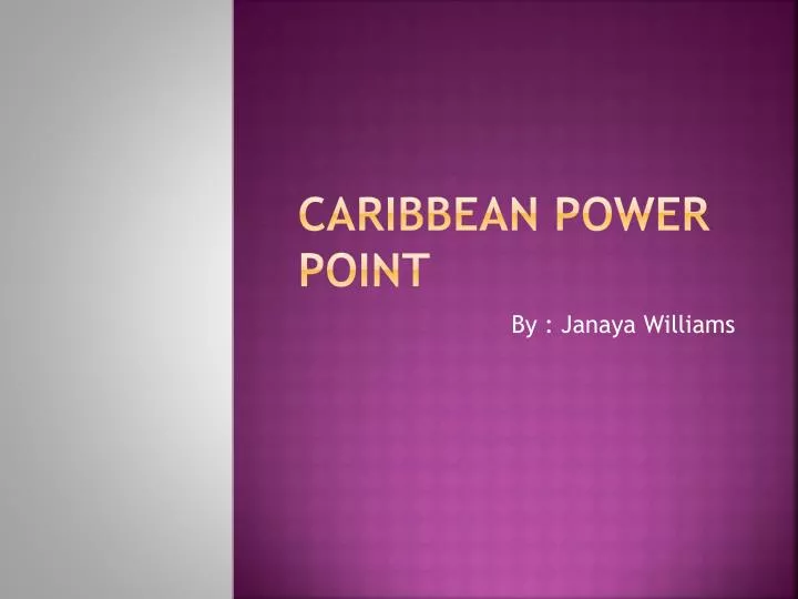 caribbean power point