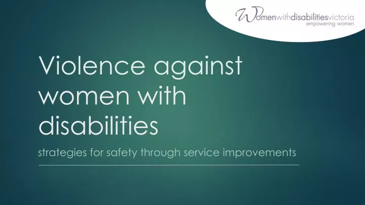 violence against women with disabilities