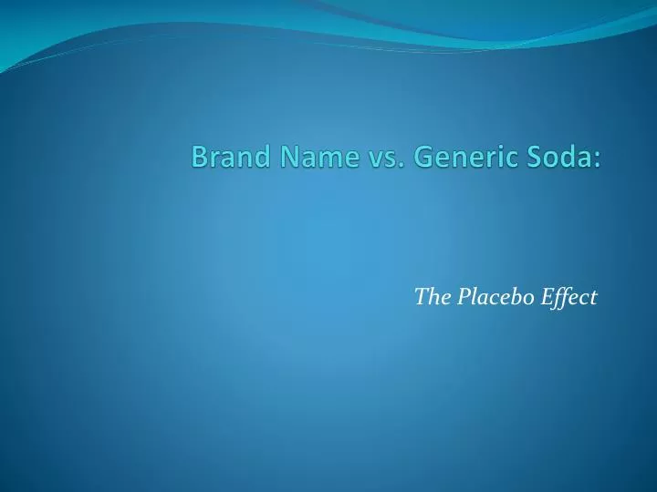 brand name vs generic soda