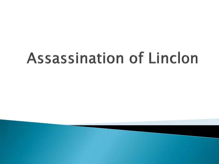 assassination of linclon