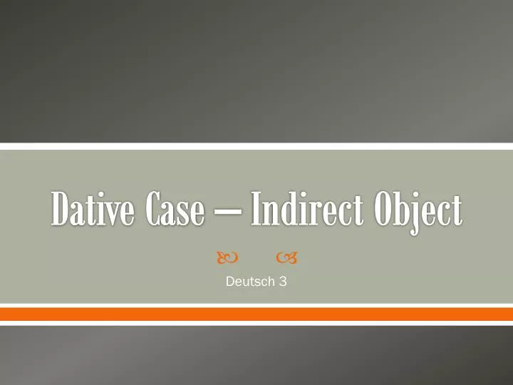 dative case indirect object