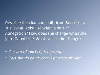 Beatrice Characterization 3.8 Paragraph