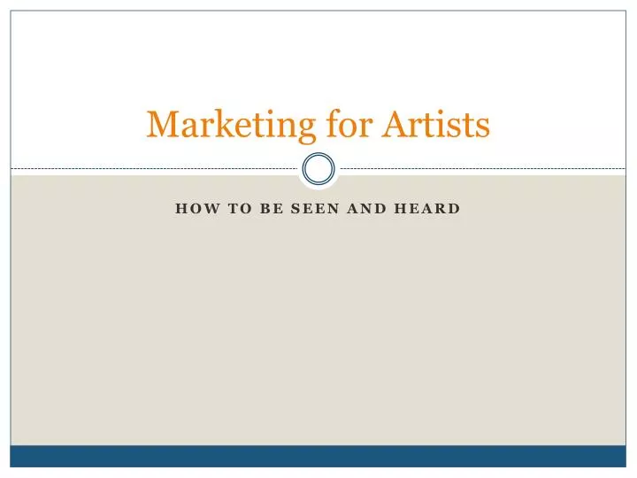 marketing for artists