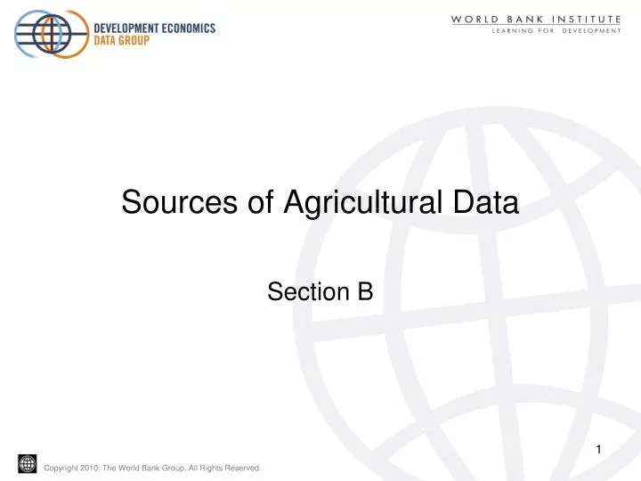 sources of agricultural data