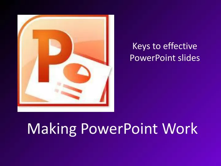 making powerpoint work