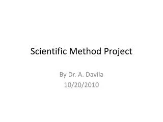 Scientific Method Project