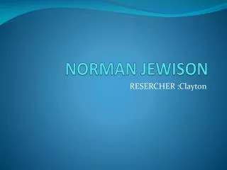 NORMAN JEWISON