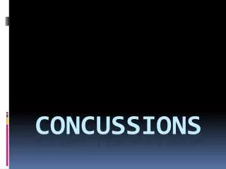 concussions