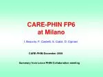 CARE-PHIN FP6 at Milano - slide 1
