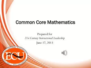 Common Core Mathematics