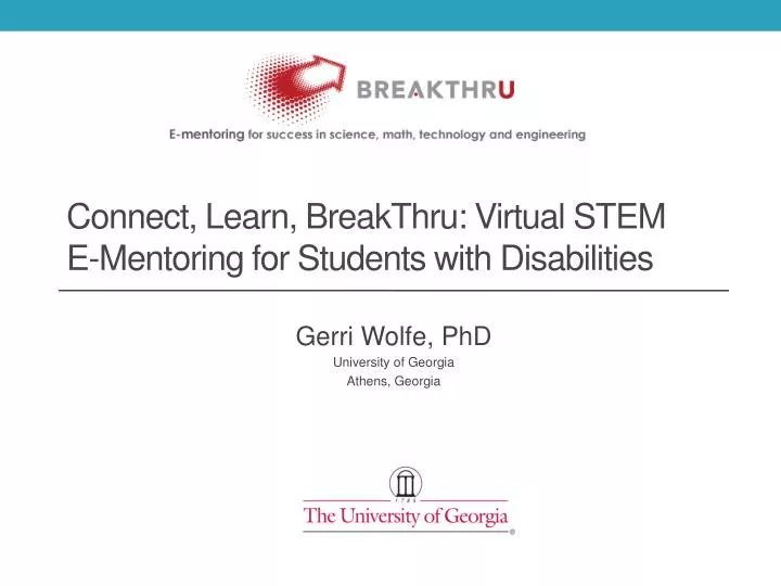 connect learn breakthru virtual stem e mentoring for students with disabilities