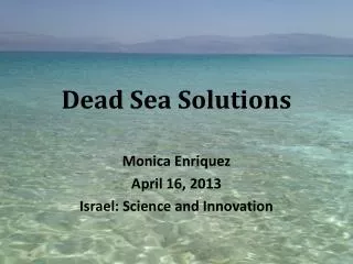 Dead Sea Solutions