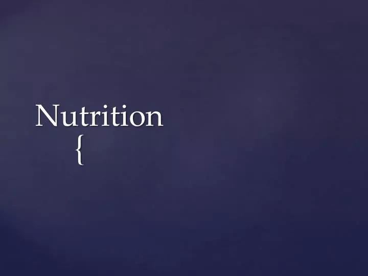 nutrition