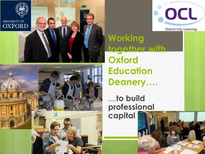 working together with oxford education deanery