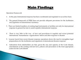 Main Findings