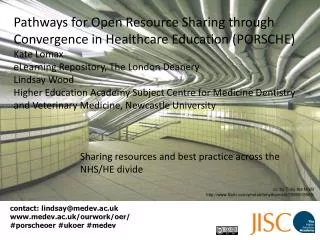 Sharing resources and best practice across the NHS/HE divide