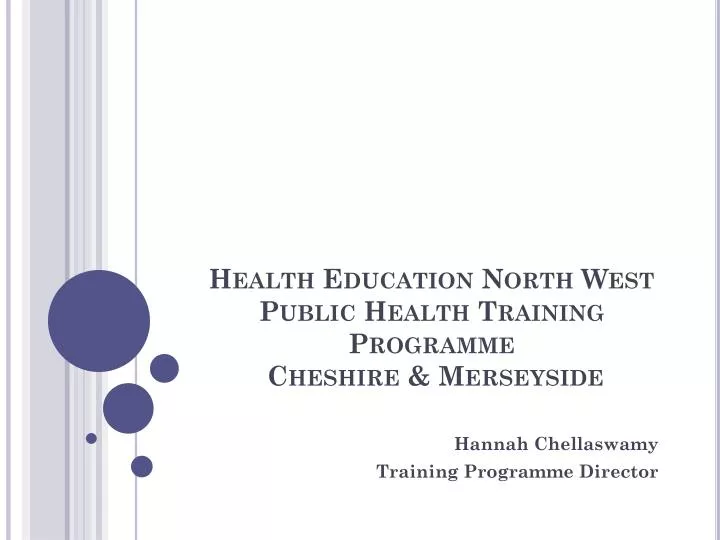 health education north west public health training programme cheshire merseyside