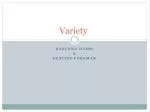 Variety - slide 1